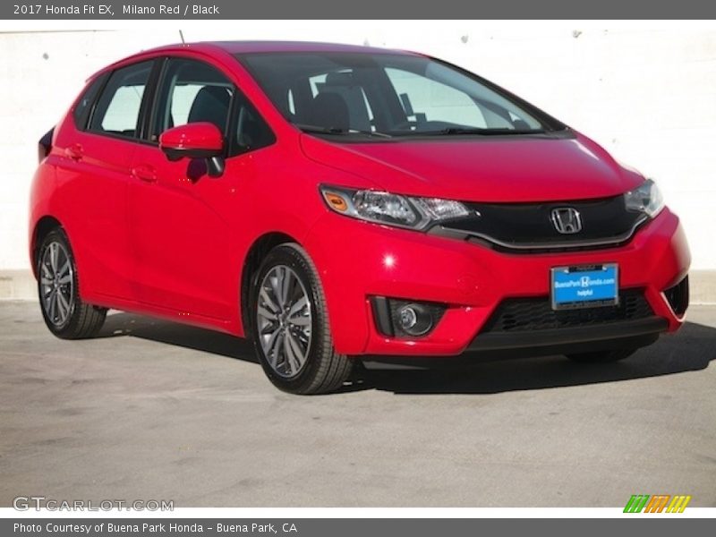 Milano Red / Black 2017 Honda Fit EX