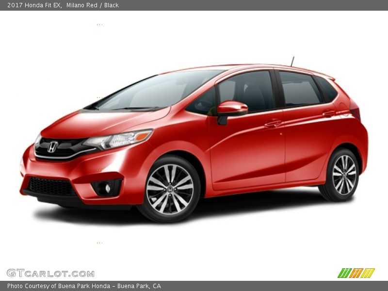Milano Red / Black 2017 Honda Fit EX