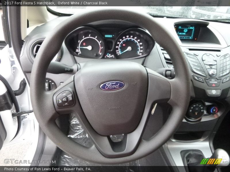 Oxford White / Charcoal Black 2017 Ford Fiesta S Hatchback