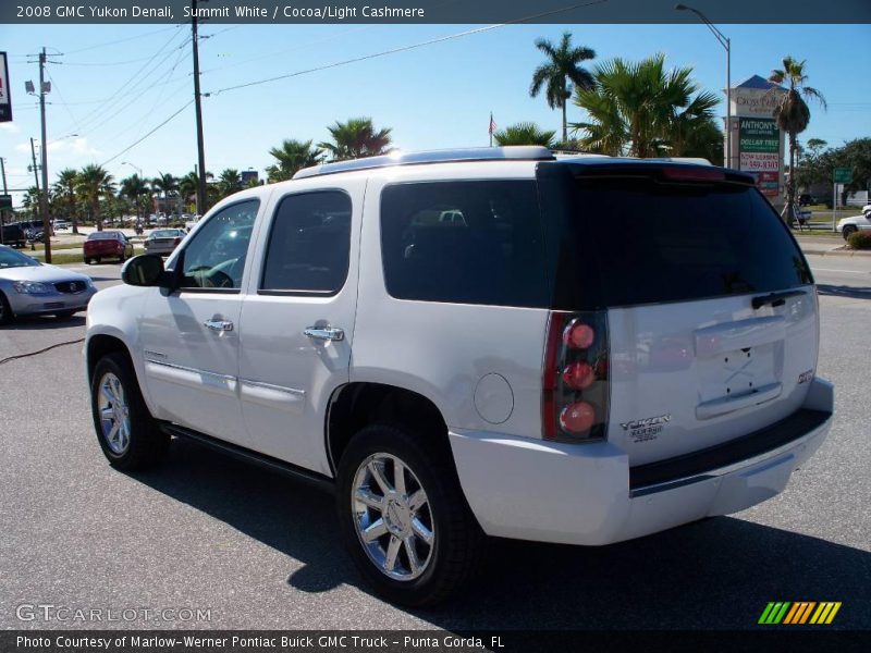 Summit White / Cocoa/Light Cashmere 2008 GMC Yukon Denali