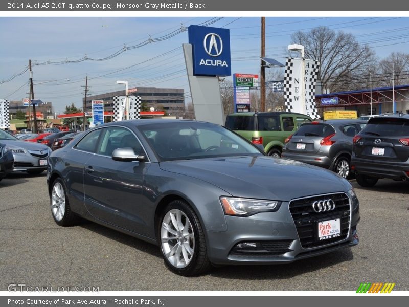 Monsoon Gray Metallic / Black 2014 Audi A5 2.0T quattro Coupe