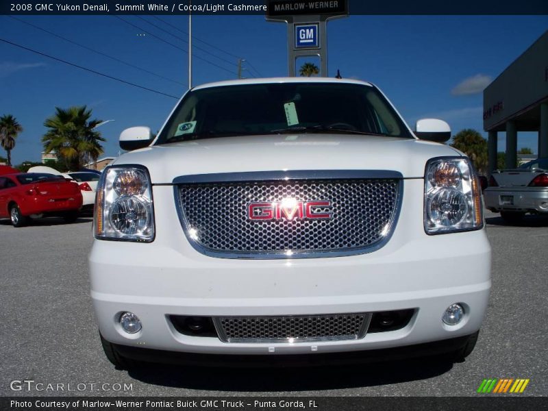 Summit White / Cocoa/Light Cashmere 2008 GMC Yukon Denali