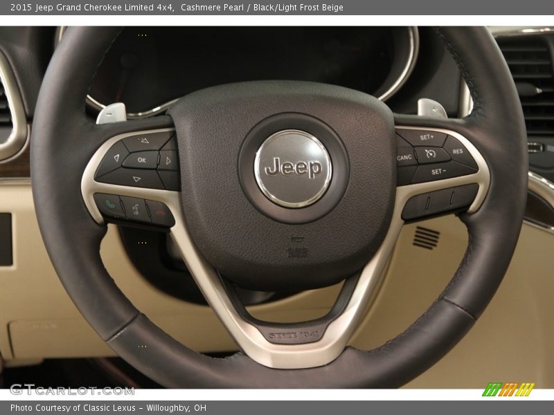 Cashmere Pearl / Black/Light Frost Beige 2015 Jeep Grand Cherokee Limited 4x4