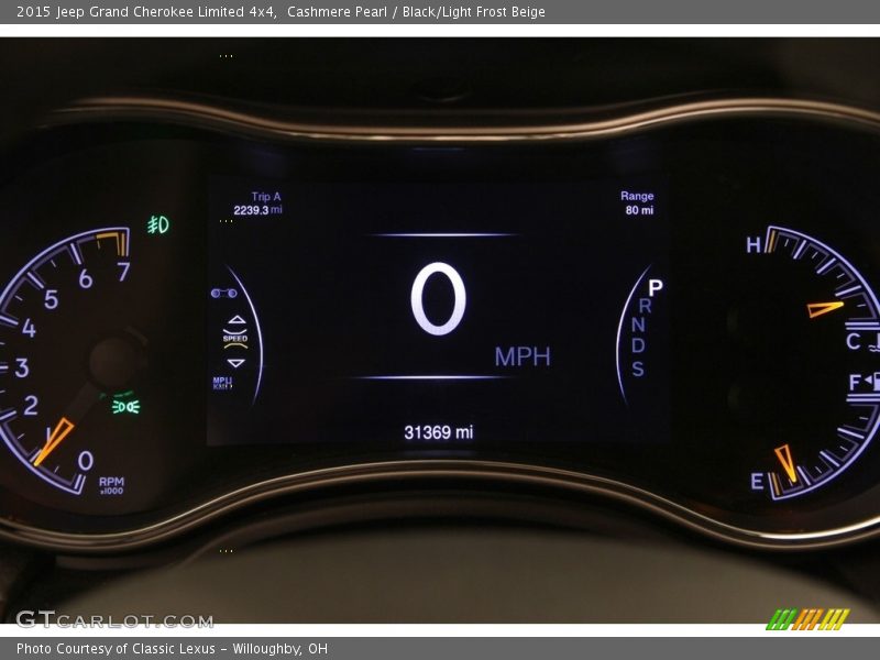 Cashmere Pearl / Black/Light Frost Beige 2015 Jeep Grand Cherokee Limited 4x4