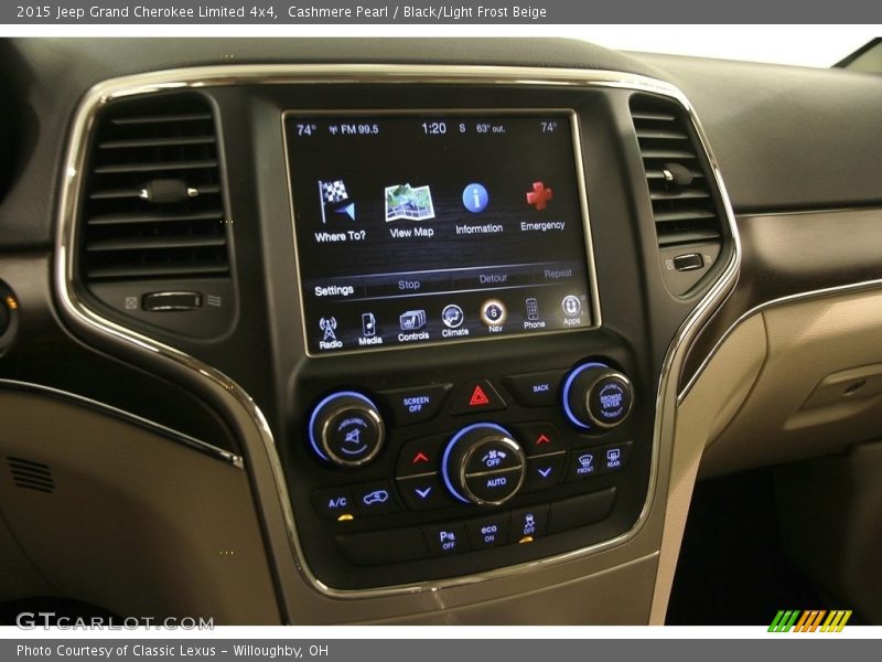 Cashmere Pearl / Black/Light Frost Beige 2015 Jeep Grand Cherokee Limited 4x4