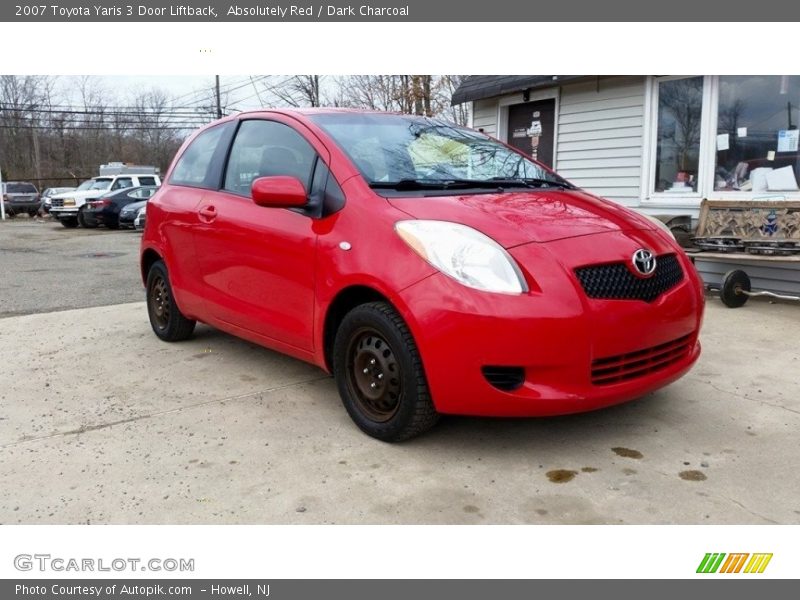 Absolutely Red / Dark Charcoal 2007 Toyota Yaris 3 Door Liftback