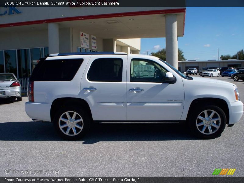 Summit White / Cocoa/Light Cashmere 2008 GMC Yukon Denali
