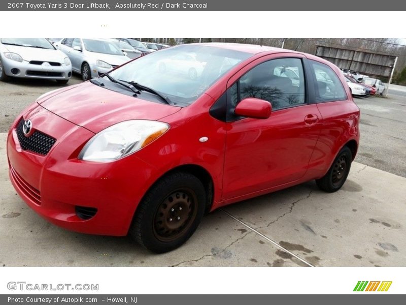 Absolutely Red / Dark Charcoal 2007 Toyota Yaris 3 Door Liftback