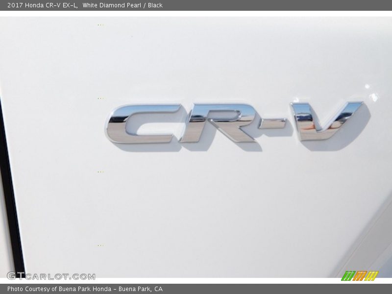 White Diamond Pearl / Black 2017 Honda CR-V EX-L