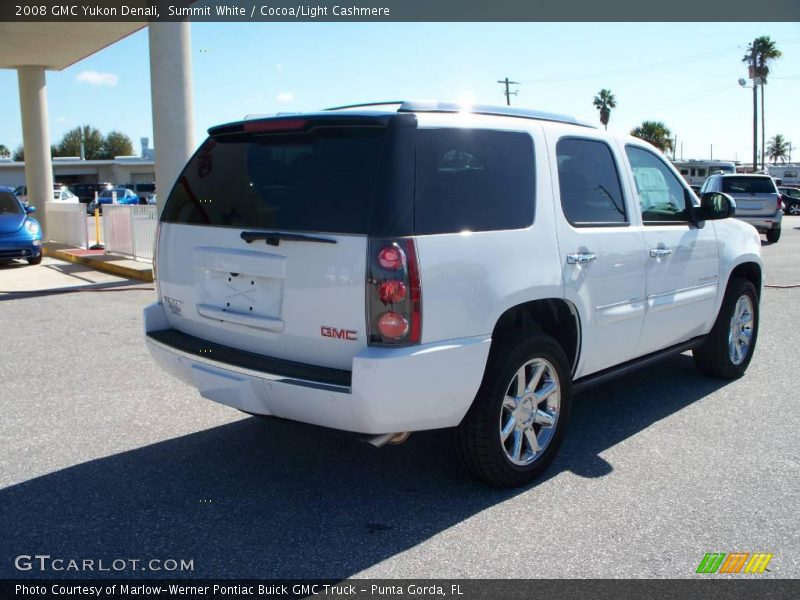 Summit White / Cocoa/Light Cashmere 2008 GMC Yukon Denali