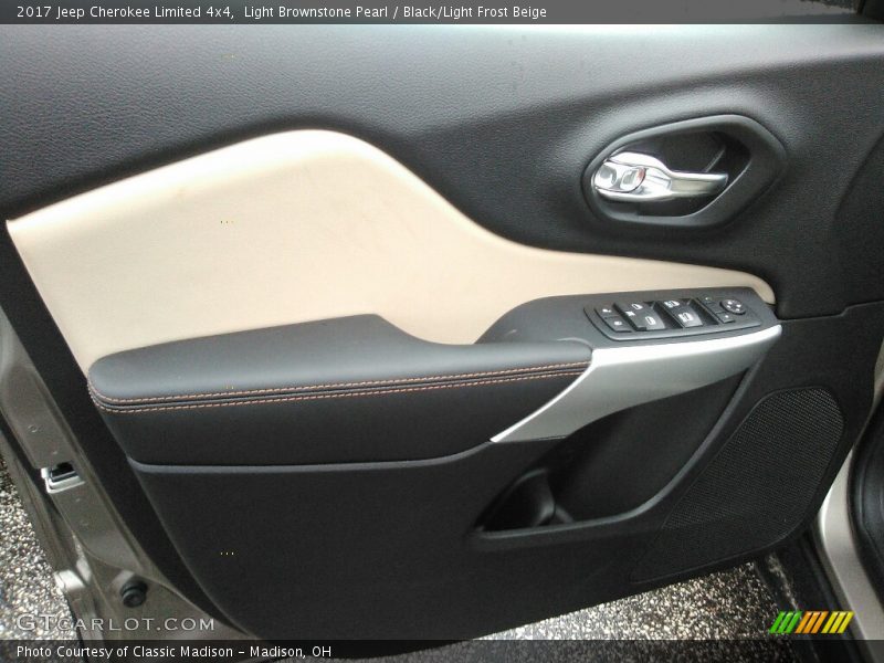Light Brownstone Pearl / Black/Light Frost Beige 2017 Jeep Cherokee Limited 4x4