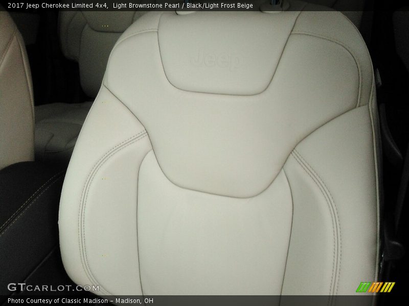 Light Brownstone Pearl / Black/Light Frost Beige 2017 Jeep Cherokee Limited 4x4