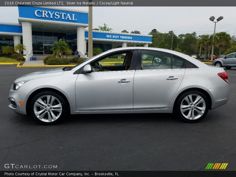 Silver Ice Metallic / Cocoa/Light Neutral 2016 Chevrolet Cruze Limited LTZ