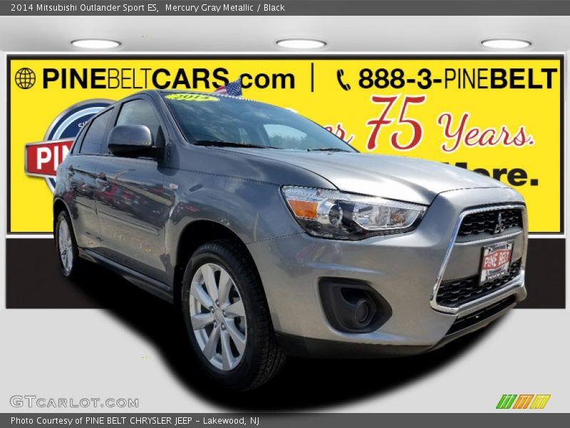 Mercury Gray Metallic / Black 2014 Mitsubishi Outlander Sport ES
