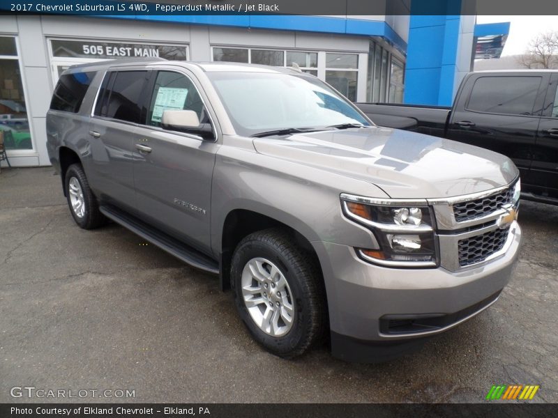 Pepperdust Metallic / Jet Black 2017 Chevrolet Suburban LS 4WD