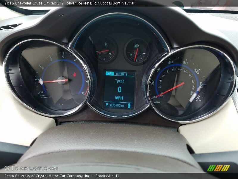 Silver Ice Metallic / Cocoa/Light Neutral 2016 Chevrolet Cruze Limited LTZ