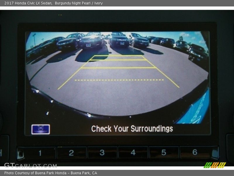 Burgundy Night Pearl / Ivory 2017 Honda Civic LX Sedan