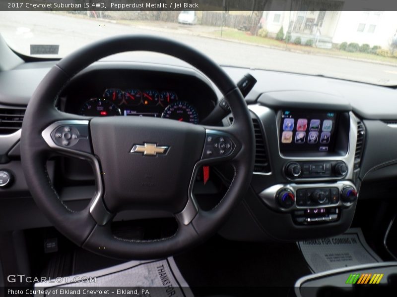 Pepperdust Metallic / Jet Black 2017 Chevrolet Suburban LS 4WD