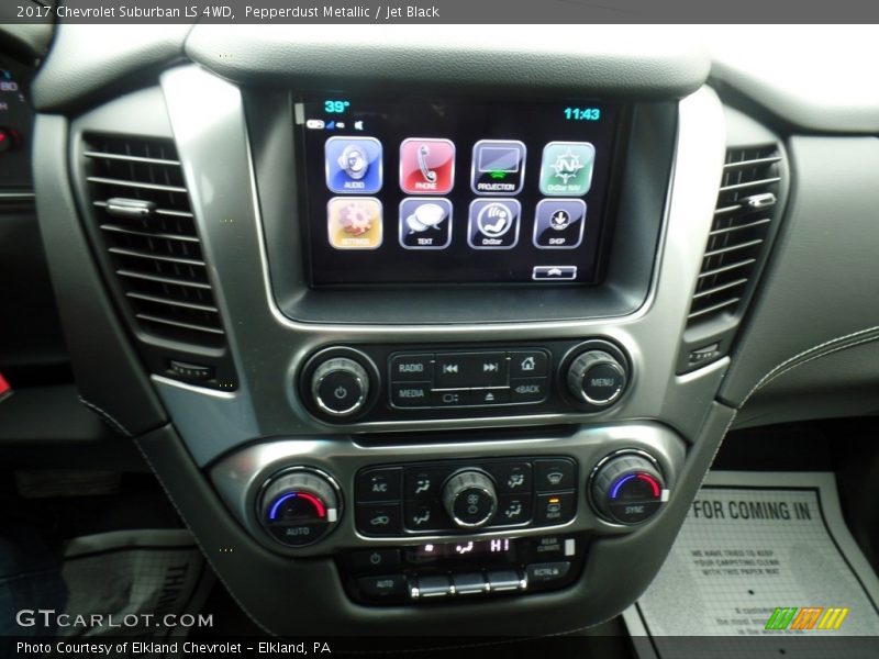 Pepperdust Metallic / Jet Black 2017 Chevrolet Suburban LS 4WD