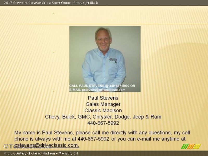 Black / Jet Black 2017 Chevrolet Corvette Grand Sport Coupe