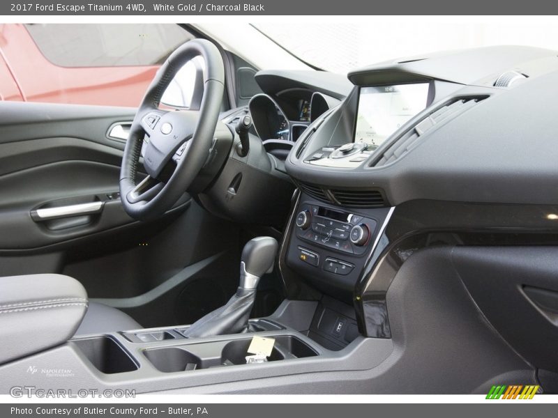 White Gold / Charcoal Black 2017 Ford Escape Titanium 4WD