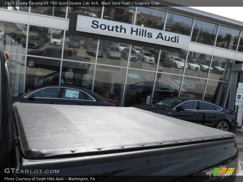 Black Sand Pearl / Graphite Gray 2009 Toyota Tacoma V6 TRD Sport Double Cab 4x4