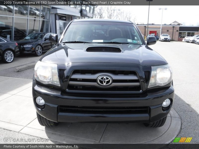 Black Sand Pearl / Graphite Gray 2009 Toyota Tacoma V6 TRD Sport Double Cab 4x4