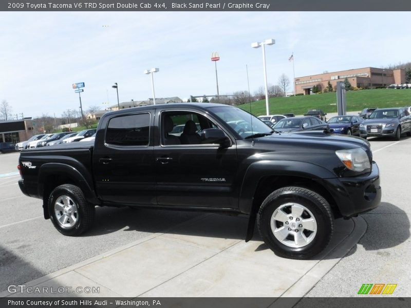 Black Sand Pearl / Graphite Gray 2009 Toyota Tacoma V6 TRD Sport Double Cab 4x4