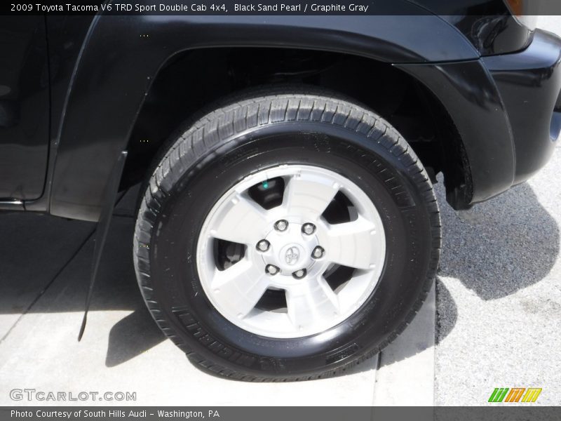 Black Sand Pearl / Graphite Gray 2009 Toyota Tacoma V6 TRD Sport Double Cab 4x4