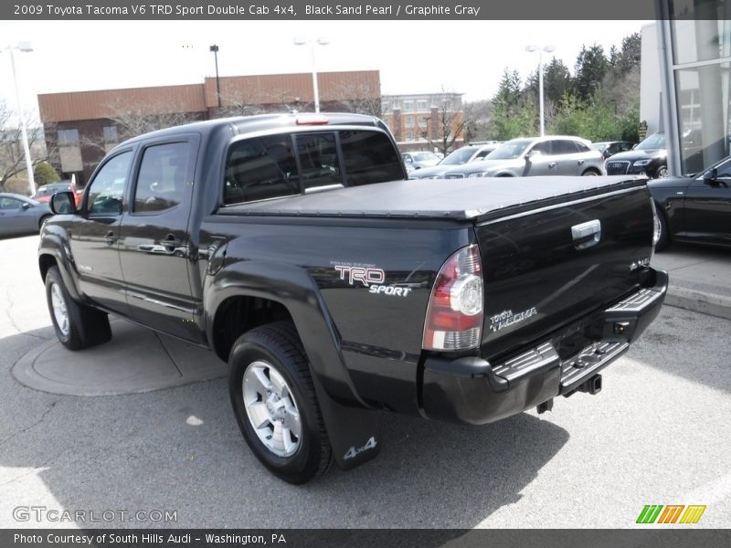 Black Sand Pearl / Graphite Gray 2009 Toyota Tacoma V6 TRD Sport Double Cab 4x4