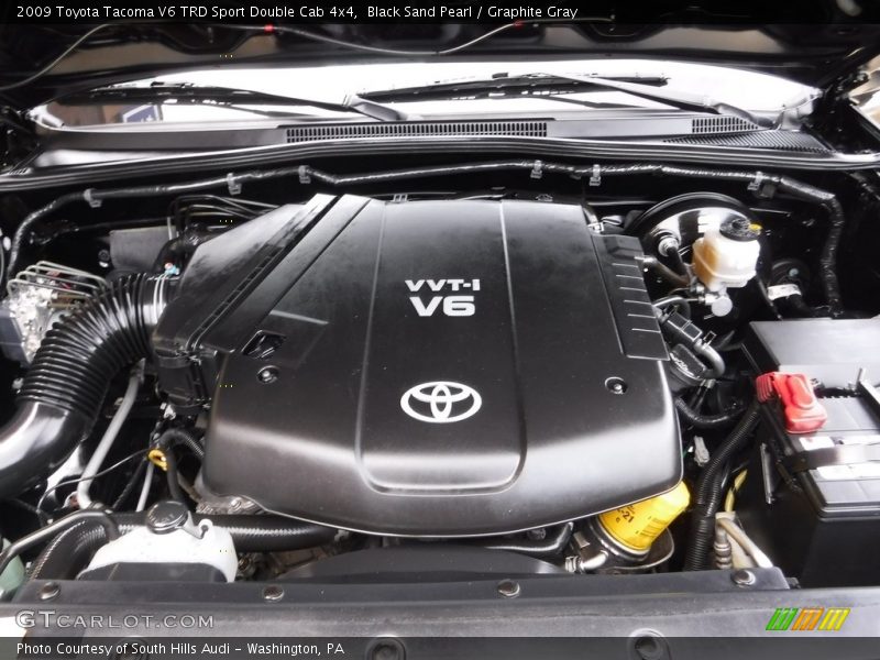 Black Sand Pearl / Graphite Gray 2009 Toyota Tacoma V6 TRD Sport Double Cab 4x4
