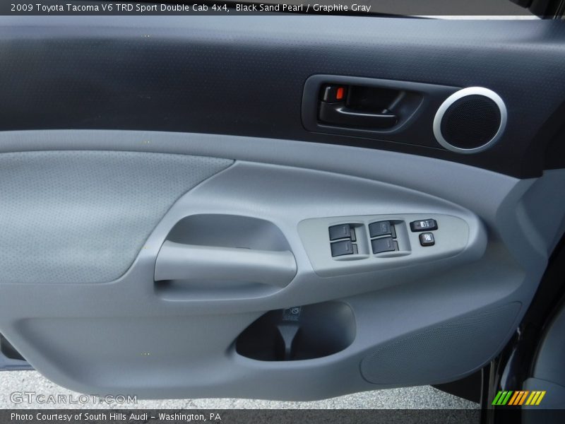 Black Sand Pearl / Graphite Gray 2009 Toyota Tacoma V6 TRD Sport Double Cab 4x4