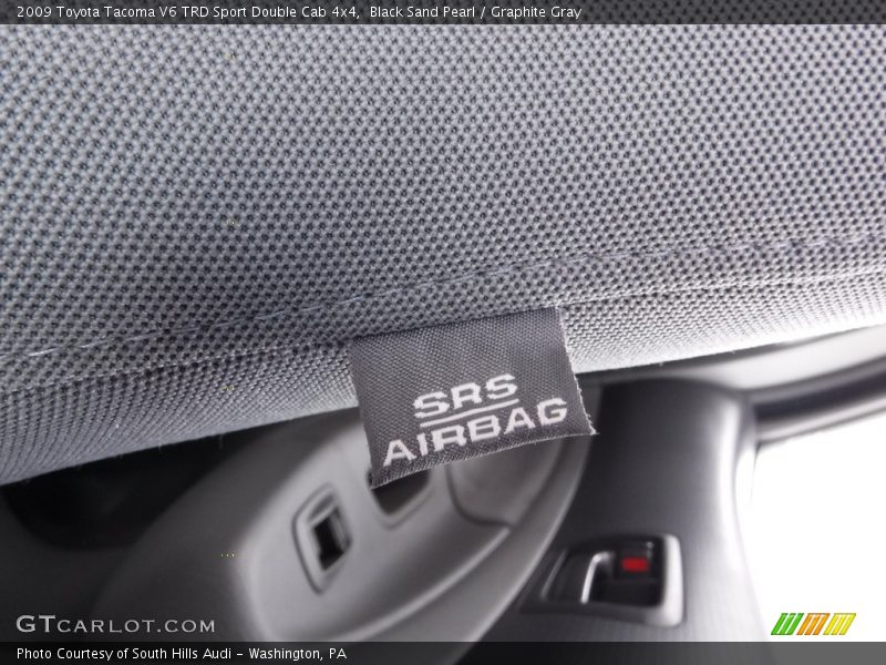 Black Sand Pearl / Graphite Gray 2009 Toyota Tacoma V6 TRD Sport Double Cab 4x4