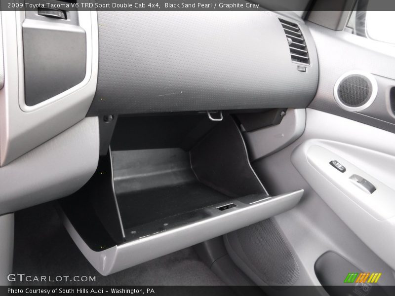 Black Sand Pearl / Graphite Gray 2009 Toyota Tacoma V6 TRD Sport Double Cab 4x4