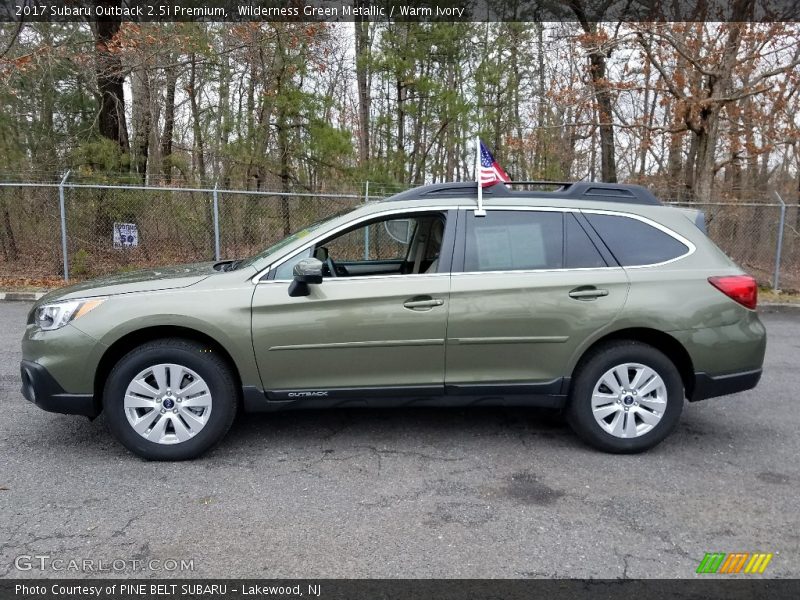 Wilderness Green Metallic / Warm Ivory 2017 Subaru Outback 2.5i Premium