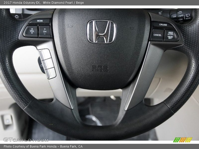 White Diamond Pearl / Beige 2017 Honda Odyssey EX