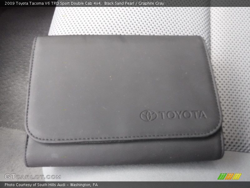 Black Sand Pearl / Graphite Gray 2009 Toyota Tacoma V6 TRD Sport Double Cab 4x4