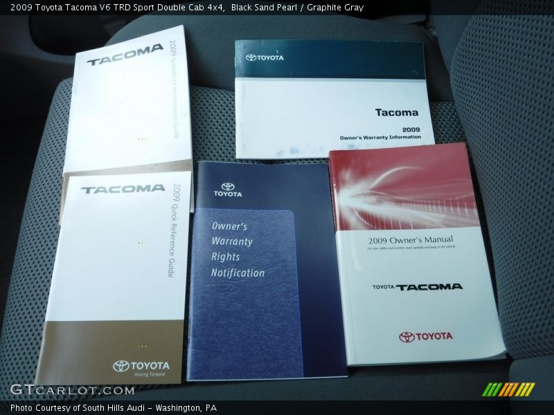 Black Sand Pearl / Graphite Gray 2009 Toyota Tacoma V6 TRD Sport Double Cab 4x4