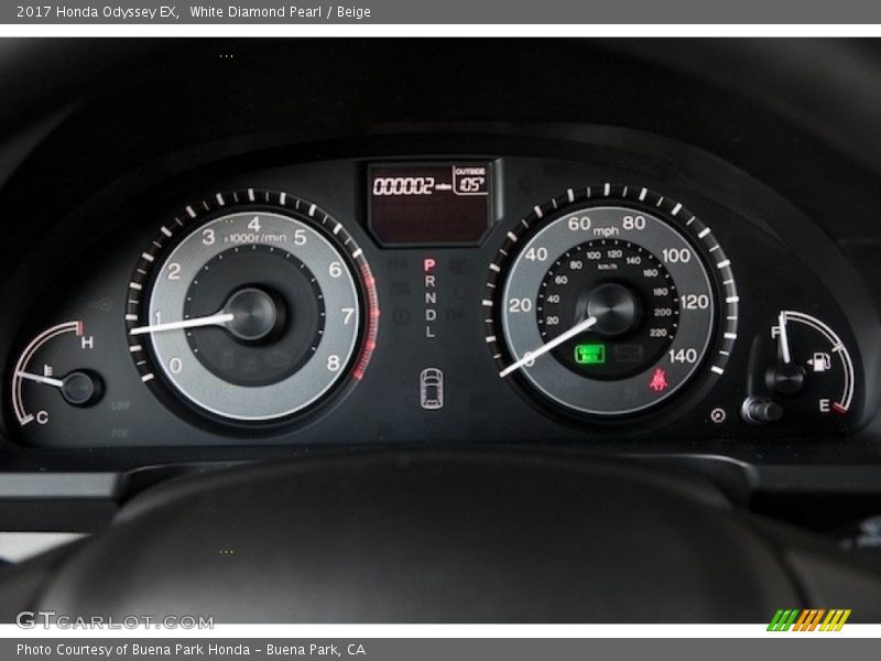 White Diamond Pearl / Beige 2017 Honda Odyssey EX