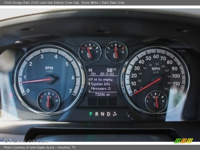 Stone White / Dark Slate Gray 2009 Dodge Ram 1500 Lone Star Edition Crew Cab