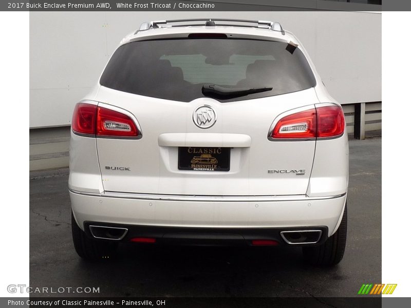White Frost Tricoat / Choccachino 2017 Buick Enclave Premium AWD