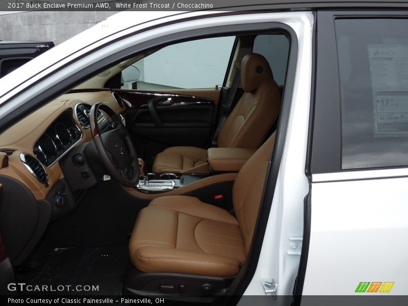 White Frost Tricoat / Choccachino 2017 Buick Enclave Premium AWD