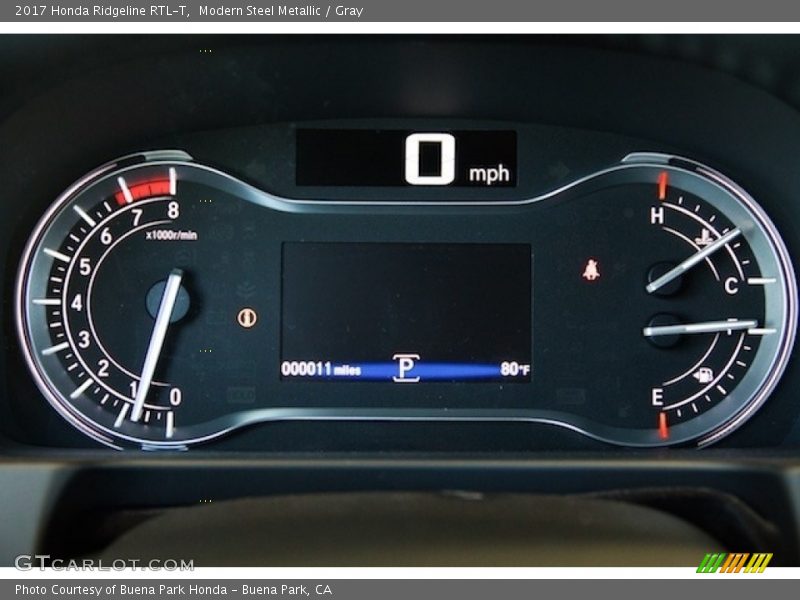 Modern Steel Metallic / Gray 2017 Honda Ridgeline RTL-T
