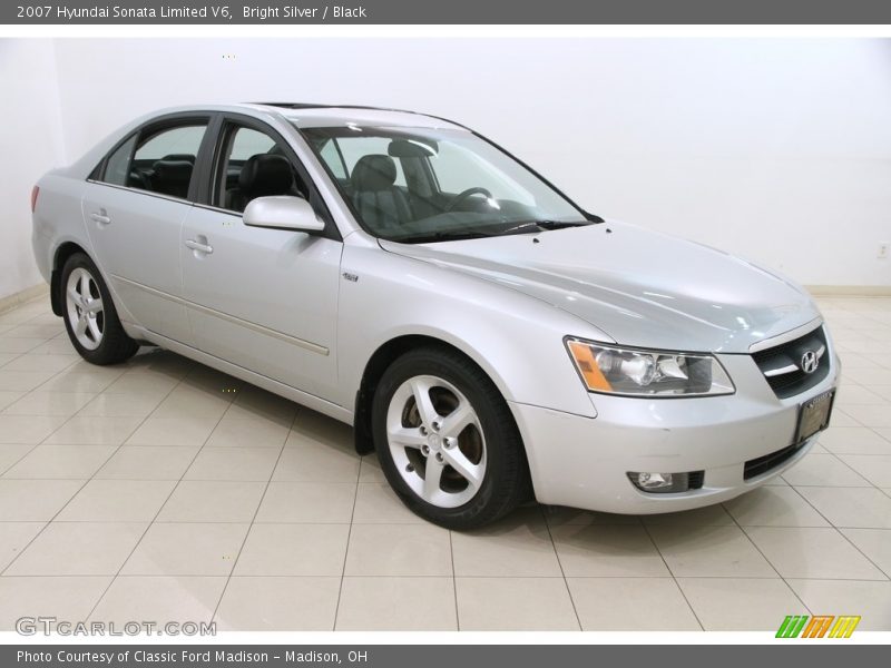 Bright Silver / Black 2007 Hyundai Sonata Limited V6