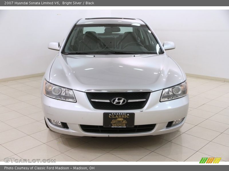 Bright Silver / Black 2007 Hyundai Sonata Limited V6
