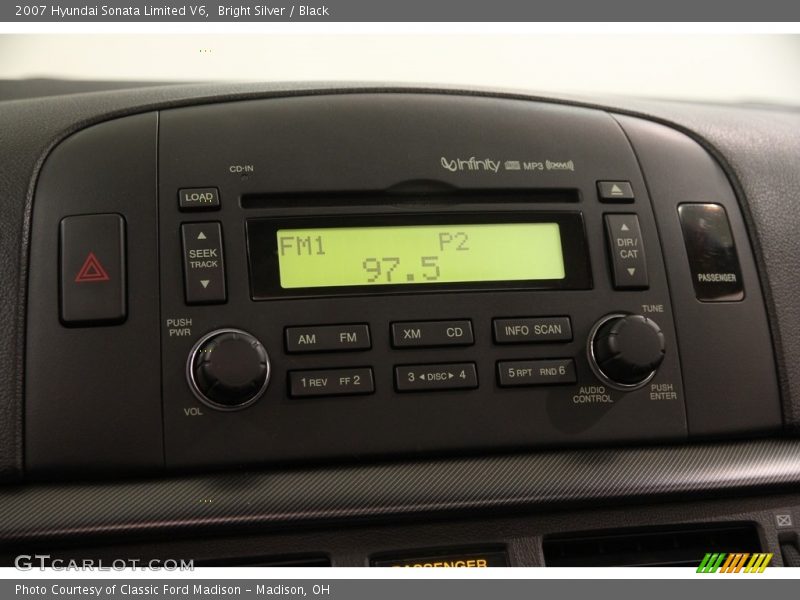 Bright Silver / Black 2007 Hyundai Sonata Limited V6
