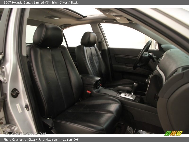 Bright Silver / Black 2007 Hyundai Sonata Limited V6