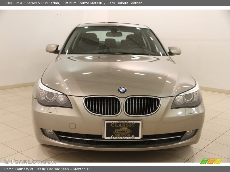 Platinum Bronze Metallic / Black Dakota Leather 2008 BMW 5 Series 535xi Sedan