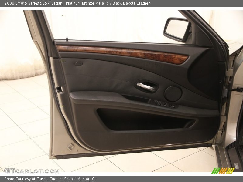 Platinum Bronze Metallic / Black Dakota Leather 2008 BMW 5 Series 535xi Sedan