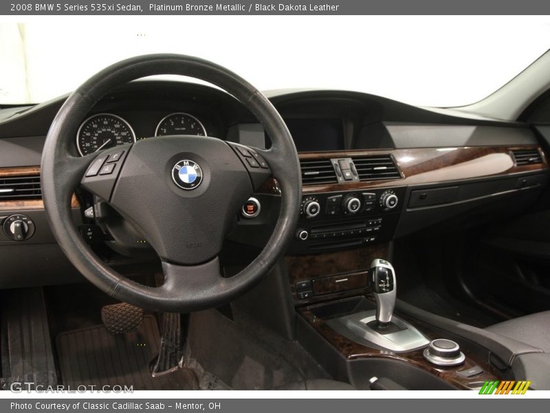 Platinum Bronze Metallic / Black Dakota Leather 2008 BMW 5 Series 535xi Sedan